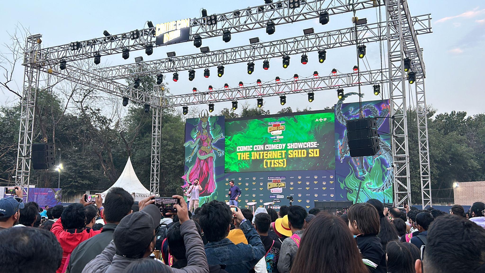 インドのコミコンのステージの様子